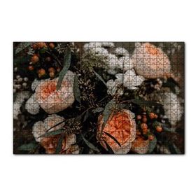 Cakapuzzle Sarı Turuncu Beyaz Çiçekler 120 Parça Ahşap Puzzle