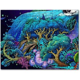 Cakapuzzle Sarı ve Kırmızı Laleler Flu Arkaplan Mdf 500 Parça Puzzle
