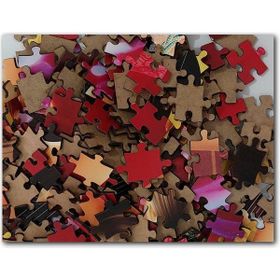 Cakapuzzle Sarı ve Mavi Çiçekler Yanyana Yakın Çekim Mdf 500 Parça Puzzle
