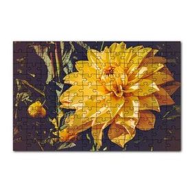 Cakapuzzle Sarı Yıldız Çiçeği Yakın Çekim 120 Parça Ahşap Puzzle