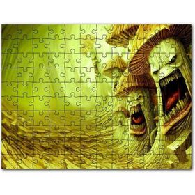 Cakapuzzle Sarı Zemin Duvar Boyama Kadın Portre 1000 Parça Puzzle