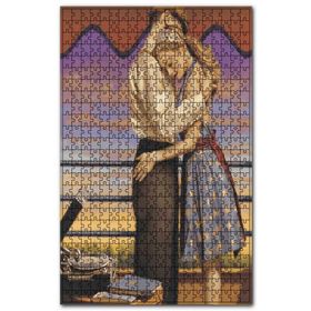 Cakapuzzle Sarılan Genç Aşıklar ve Pikap Ahşap 1000 Parça Puzzle