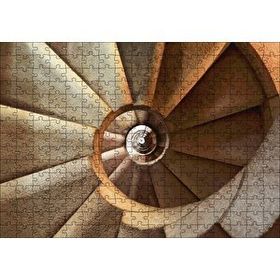 Cakapuzzle Sarmal Merdiven Üstten Görünüş 120 Parça Ahşap Puzzle