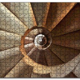 Cakapuzzle Sarmal Merdiven Üstten Görünüş Mdf 1000 Parça Puzzle