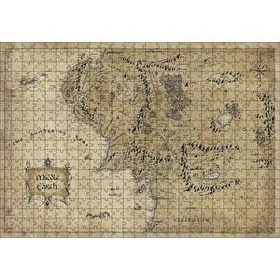 Cakapuzzle Sauron Gözünde Orta Dünya Haritası Mordor Mdf 500 Parça Puzzle