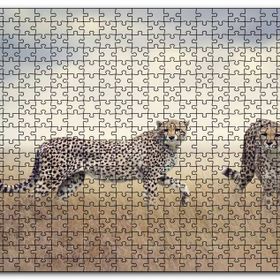 Cakapuzzle Savanada Av Hazırlığındaki Çitalar Mdf 120 Parça Puzzle