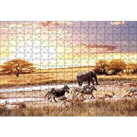 Cakapuzzle Savanada Filler Zebralar ve Antiloplar 120 Parça Ahşap Puzzle