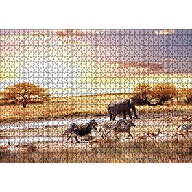 Cakapuzzle Savanada Filler Zebralar ve Antiloplar Mdf 1000 Parça Puzzle