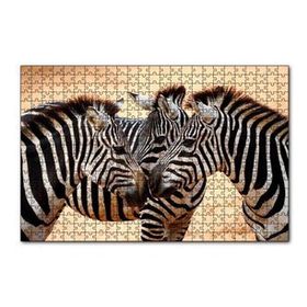 Cakapuzzle Savanada Üç Kafadar Zebra Yakın Plan 120 Parça Ahşap Puzzle