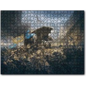 Cakapuzzle Savaş Alanında Savaşçılar ve Dev Ayı Mdf 500 Parça Puzzle