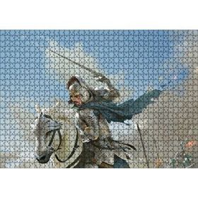 Cakapuzzle Savaş Şovalye At Görseli 120 Parça Ahşap Puzzle