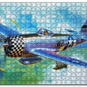Cakapuzzle Savaş Uçağı Tuval Mdf 120 Parça Puzzle
