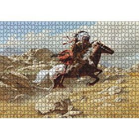 Cakapuzzle Savaşçı Kızılderili 120 Parça Ahşap Puzzle