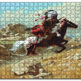Cakapuzzle Savaşçı Kızılderili Ahşap 500 Parça Puzzle