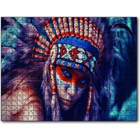 Cakapuzzle Savaşçı Kızılderili Ahşap 500 Parça Puzzle