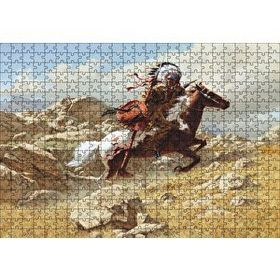 Cakapuzzle Savaşçı Kızılderili Ahşap 500 Parça Puzzle