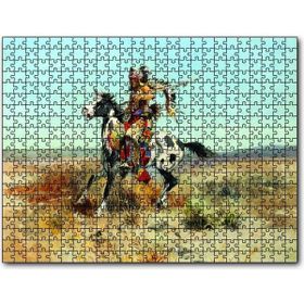 Cakapuzzle Savaşçı Kızılderili Yağlıboya Ahşap 1000 Parça Puzzle