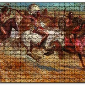 Cakapuzzle Savaştaki Kızılderililer Mdf 120 Parça Puzzle