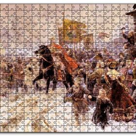 Cakapuzzle Savaştan Dönen Komutanın Şehre Girişi Mdf 500 Parça Puzzle