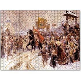 Cakapuzzle Savaştan Dönen Komutanın Şehre Girişi Mdf 500 Parça Puzzle