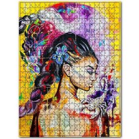 Cakapuzzle Sayılarla Boyama Akrep Kadın Görseli 120 Parça Mdf Puzzle