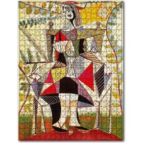 Cakapuzzle Seated Woman İn A Garden 1938 By Picasso Ahşap 255 Parça Puzzle