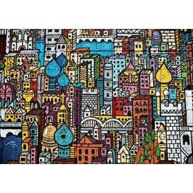 Cakapuzzle Şehir Motifleri Duvar Boyama 120 Parça Ahşap Puzzle