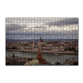 Cakapuzzle Şehri Bölen Nehir ve Tarihi Binalar 120 Parça Ahşap Puzzle