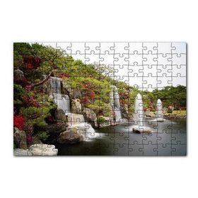 Cakapuzzle Şelale Fıskiyeler Ağaçlar ve Açelyalar 120 Parça Ahşap Puzzle