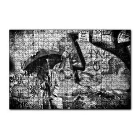 Cakapuzzle Şemsiyeli Adam Duvar Boyama 120 Parça Ahşap Puzzle