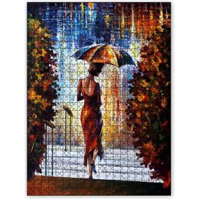 Cakapuzzle Şemsiyeli Kadın Yağlıboya Ahşap 500 Parça Puzzle