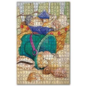 Cakapuzzle Sepette Deniz Kabukları Görseli Ahşap 255 Parça Puzzle