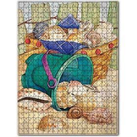 Cakapuzzle Sepette Deniz Kabukları Görseli Ahşap 255 Parça Puzzle