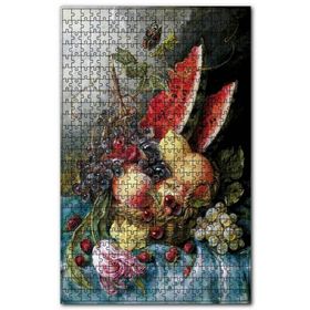 Cakapuzzle Sepette Dilim Karpuzlar ve Taze Meyveler Ahşap 255 Parça Puzzle