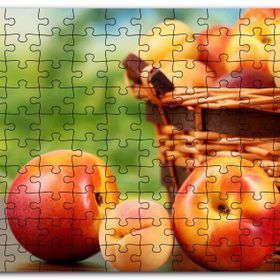 Cakapuzzle Sepette Kayısı ve Nektarinler Flu Arkaplan Mdf 120 Parça Puzzle