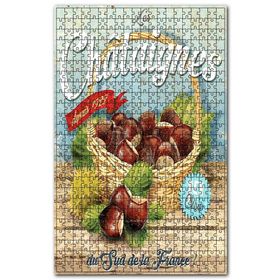 Cakapuzzle Sepette Kestane Afiş Görseli Ahşap 1000 Parça Puzzle