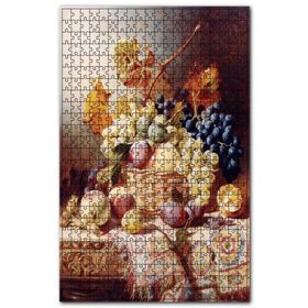 Cakapuzzle Sepette Taze Meyveler ve Yapraklar Ahşap 1000 Parça Puzzle