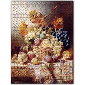 Cakapuzzle Sepette Taze Meyveler ve Yapraklar Ahşap 500 Parça Puzzle