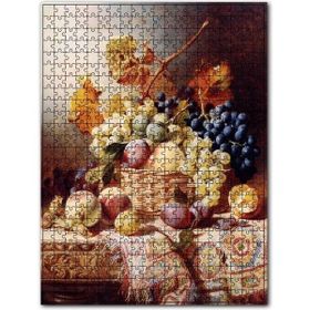 Cakapuzzle Sepette Taze Meyveler ve Yapraklar Ahşap 500 Parça Puzzle