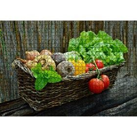 Cakapuzzle Sepette Taze Sebzeler 120 Parça Ahşap Puzzle