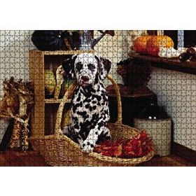 Cakapuzzle Sepetteki Dalmaçyalı 120 Parça Ahşap Puzzle