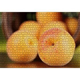Cakapuzzle Sepetten Dökülen Taze Kayısılar Yakın Çekim 120 Parça Ahşap Puzzle