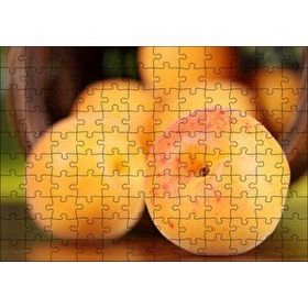 Cakapuzzle Sepetten Dökülen Taze Kayısılar Yakın Çekim 120 Parça Ahşap Puzzle