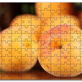Cakapuzzle Sepetten Dökülen Taze Kayısılar Yakın Çekim Mdf 120 Parça Puzzle