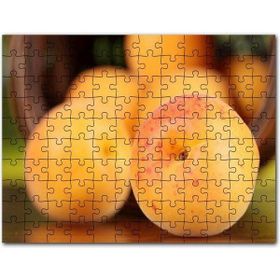 Cakapuzzle Sepetten Dökülen Taze Kayısılar Yakın Çekim Mdf 120 Parça Puzzle