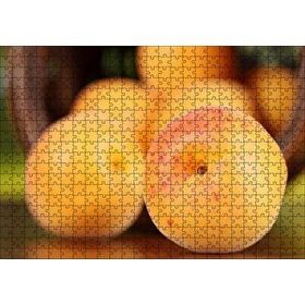 Cakapuzzle Sepetten Dökülen Taze Kayısılar Yakın Çekim Mdf 500 Parça Puzzle