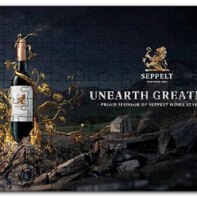 Cakapuzzle Seppelt Şarap ve Altın Dallarla Yapraklar Mdf 500 Parça Puzzle