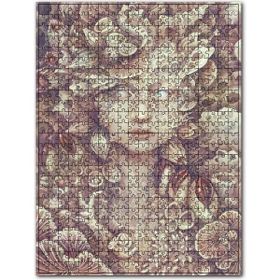 Cakapuzzle Sepya Deniz Canlıları Arasında Mistik Kadın Ahşap 255 Parça Puzzle