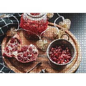 Cakapuzzle Servis Tahtası Üzerinde Narlar Mdf 1000 Parça Puzzle