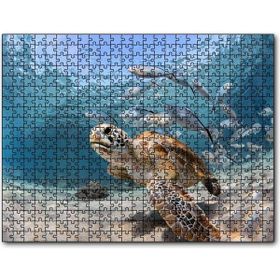 Cakapuzzle Sevimli Caretta ve Ton Balıkları Mdf 1000 Parça Puzzle